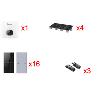 Kit Solar Interconexion  / 10kW  220Vca / Inversor GROWATT / Montaje Incluido - GROWATT