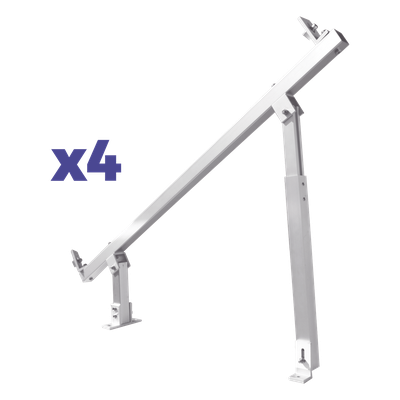 Caja de accesorios de aluminio anodizado / Montaje techo / Arreglo 1x4 / Inclinación 20°-45° / Resistencia viento 136 km/h | SIERRA STORE