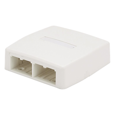 PANDUIT CBXQ4WH-A - Caja de Montaje en Superficie / 4 Puertos Mini-Com / ABS / 3.75 x 1.18 x 3.70 in / Blanco | SIERRA STORE