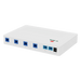 Splitter Activo 1x4 para Alimentación de 4 Dispositivos POF, 1 Puerto de cascadeo para continuidad, puertos SC/UPC | SIERRA STORE