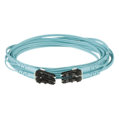 PANDUIT FX2ERLNLNSNM009 - Jumper de Fibra Óptica / OM3 50/125 / LC-LC Dúplex / OFNR / 9 m (29.53 ft) / Aqua | SIERRA STORE