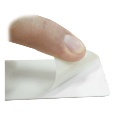 Tarjetas PVC Adhesivas / CR79 83.9 x 51 mm / 10 mil / Imprimibles por un Lado / 500 Piezas / Para Tarjetas de Proximidad | SIERRA STORE
