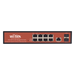 Switch Administrable PoE / 8 Puertos Gigabit / 2 SFP / 150W / 20Gbps / 6kV Protección Rayos / Fanless / -10 a 55°C / 0.71 x 0.46 x | SIERRA STORE
