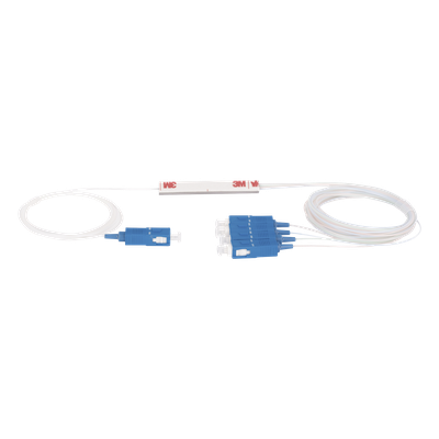 Divisor Óptico PLC / 1x4 Puertos / Conectores SC/UPC / Rango 1260~1650 nm / Temperatura -40 a 85°C / Pérdida de Inserción 7.6 dB | SIERRA STORE