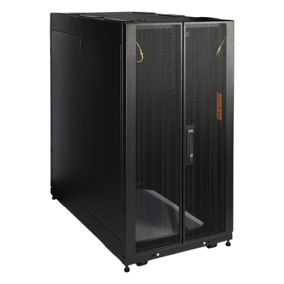 Gabinete Rack / 24U / Montaje en Pared o Piso / Carga Estática 1,365 kg / Puerta Perforada Hexagonal / Rieles Ajustables 905 mm | SIERRA STORE