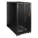 Gabinete Rack / 24U / Montaje en Pared o Piso / Carga Estática 1,365 kg / Puerta Perforada Hexagonal / Rieles Ajustables 905 mm | SIERRA STORE