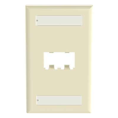 PANDUIT CFPL2EIY - Placa de Pared Vertical / 2 Puertos Mini-Com / Diseño Plano / 69.8 x 114.3 mm (2.75 x 4.5 in) / Marfil | SIERRA STORE