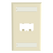 PANDUIT CFPL2EIY - Placa de Pared Vertical / 2 Puertos Mini-Com / Diseño Plano / 69.8 x 114.3 mm (2.75 x 4.5 in) / Marfil | SIERRA STORE