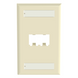PANDUIT CFPL2EIY - Placa de Pared Vertical / 2 Puertos Mini-Com / Diseño Plano / 69.8 x 114.3 mm (2.75 x 4.5 in) / Marfil | SIERRA STORE