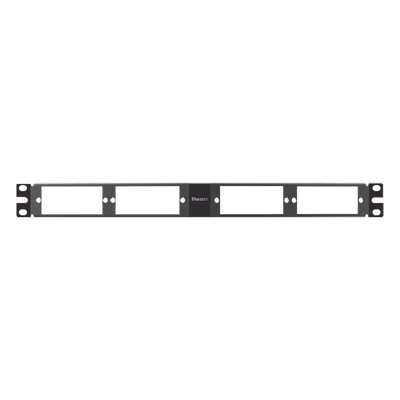 PANDUIT CFAPPBL1A - Patch Panel de Fibra Óptica, Para 4 Placas Acopladras FAP o FMP, Angulado, Color Negro, 1UR | SIERRA STORE