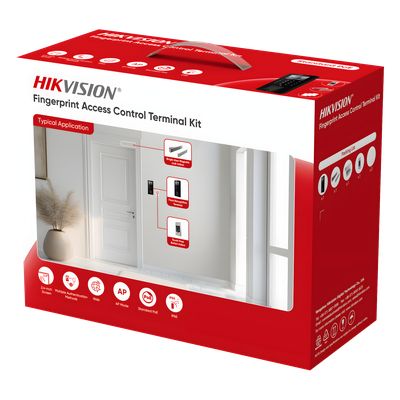 HIKVISION DS-KAS807 - Kit Terminal Control Acceso Biométrico / Huella Digital y QR / 2.4" LCD / 5000 Huellas + 5000 Tarjetas / IP65 / | SIERRA STORE