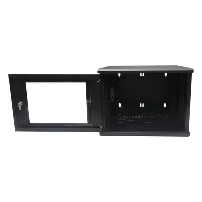 LINKEDPRO BY EPCOM LW-06-05-06-UBG - Gabinete de Montaje en Pared, Con Puerta de Cristal, de 19in, 6UR, Color Negro | SIERRA STORE