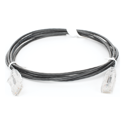 LINKEDPRO BY EPCOM LP-UT6-200-BK-28 - Cable de Parcheo Slim UTP Cat6 / 28 AWG / 2 m (6.56 ft) / 1 Gbps / RJ45 Chapado en Oro | SIERRA STORE