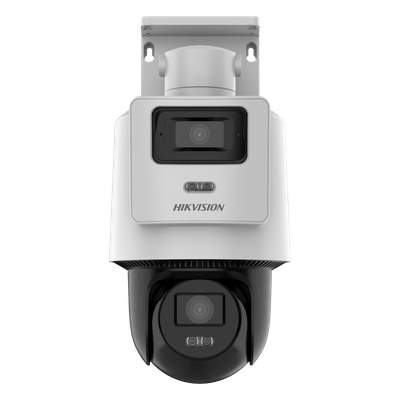 HIKVISION DS-2SE2C400MWG-E/14 - Cámara PTZ TandemVu IP / Dual Sensor 4 MP + 4 MP / Lentes 2.8 mm + 8 mm / Dual Light IR + Blanca 30 m | SIERRA STORE