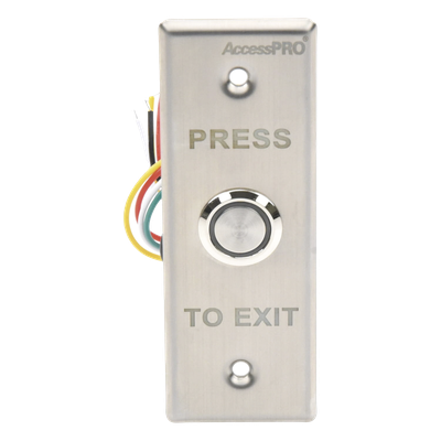 ACCESSPRO ACCESS40 - Botón de Salida / Contactos NO-COM-NC / IP65 / Aro Iluminado / 12 VCC / 115x40x29 mm | SIERRA STORE