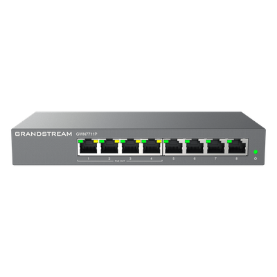 Switch Administrable Capa 2 Lite / 8 Puertos Gigabit / 4 Puertos PoE+ / 32 VLAN / QoS / GDMS Cloud / Montaje Pared y Escritorio | SIERRA STORE