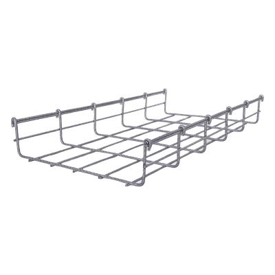 Charola Tipo Malla / Bimetálica 90% Zinc 10% Aluminio / 66/250 mm / 263 Cables Cat6 / Tramo 3 m (9.84 ft) / Exterior y Zonas Húmedas | SIERRA STORE