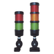 Torre LED Indicadora de Estado / 2 Niveles Rojo y Verde / Buzzer 85 dB / Voltaje Universal 110-240 VCA / Montaje 60 mm | SIERRA STORE