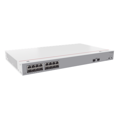 Switch Gigabit No Administrable PoE / 16 Puertos 10/100/1000 Mbps PoE+ / 2 Puertos SFP Uplink / 124W / 36 Gbps | SIERRA STORE