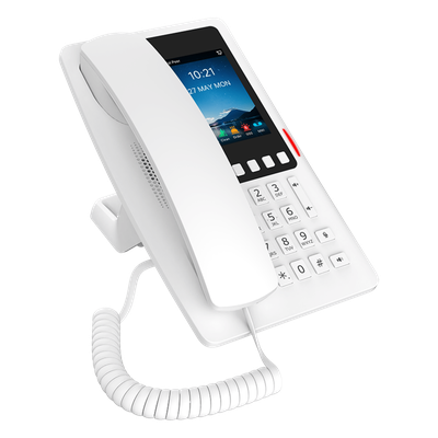 Teléfono IP Hotelero Wi-Fi 6 / Pantalla IPS 3.5" 320x480 / 2 Líneas SIP / 5 Teclas Programables / Puerto USB-A / PoE 802.3af / Audio | SIERRA STORE