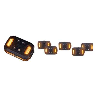 Luz de Advertencia Múltiple XLTD2735A / 26 LEDs Rojo/Azul/Blanco / IP67 / Magnética / Recargable 1200mAh / 72x48x29mm | SIERRA STORE