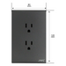 Placa de Contactos / 2 Tomas Dúplex 2P+T / 10-15 A / 127 V / 60 Hz / Policarbonato | SIERRA STORE