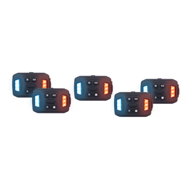 Luz de Advertencia Múltiple / 26 LEDs Rojo Azul Blanco / Recargable 1200 mAh / IP67 / Base Magnética | SIERRA STORE