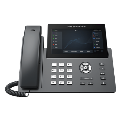 Teléfono IP / 12 Líneas SIP / 6 Cuentas / Pantalla Táctil 7" / Wi-Fi Dual Band / PoE Gigabit / Bluetooth / Audio HD Opus | SIERRA STORE