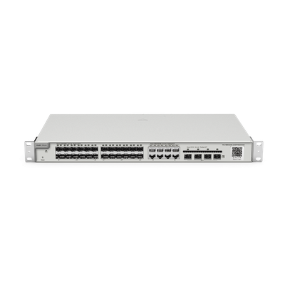 Switch Administrable Capa 2+ / 24 Puertos SFP / 8 Puertos RJ45 Combinados / 4 SFP+ / 128 Gb/s / 6 kV Protección Sobretensión | SIERRA STORE