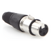 Conector XLR / 3 Pines Hembra / Bloqueo con Pestillo / Rango -30 °C a +80 °C / Cable 3.5-8.0 mm / 16 A por Contacto | SIERRA STORE
