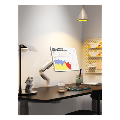 Brazo Ajustable para Monitor / 17" a 30" / Capacidad 9 kg / Rotación 360° / Inclinación +85° a -30° / Giro 180° / Resorte de Gas / | SIERRA STORE