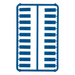 PANDUIT CIDBU-C - Iconos de Datos / Mini-Com / 14.2 mm Ancho / 2 mm Profundidad / 4.6 mm Altura / ABS / Paquete 100 / Azul | SIERRA STORE