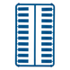 PANDUIT CIDBU-C - Iconos de Datos / Mini-Com / 14.2 mm Ancho / 2 mm Profundidad / 4.6 mm Altura / ABS / Paquete 100 / Azul | SIERRA STORE