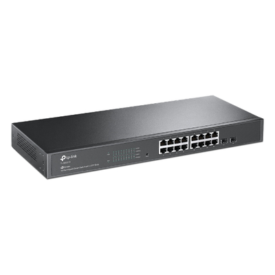 Switch Administrable / 16 Puertos Gigabit RJ45 / 2 Puertos SFP 1G / Rendimiento 36 Gbps / Sin Ventilador / Gestión Centralizada OMADA | SIERRA STORE