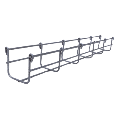Charola Tipo Malla / Bimetálica 90% Zinc 10% Aluminio / 66/50 mm / 3 m (9.8 ft) / 53 Cables Cat6 / Exterior y Zonas Húmedas | SIERRA STORE