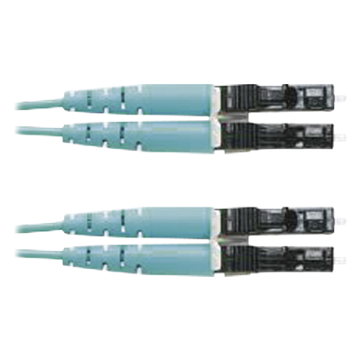PANDUIT FX2ERLNLNSNM004 - Jumper de Fibra Óptica / Multimodo OM3 50/125 / LC-LC Duplex / OFNR Riser / 4 m (13.12 pies) / Aqua | SIERRA STORE