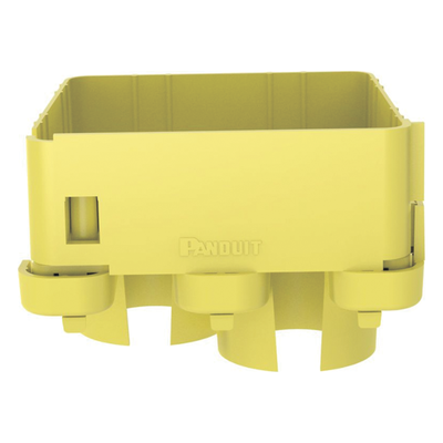 PANDUIT FRIDT4X4LYL - Tapa de Salida / 2 Puertos / Tubería Corrugada 1.5 in (38 mm) / Radio de Curvatura 2 in (50.8 mm) / Canaleta 4x4 | SIERRA STORE