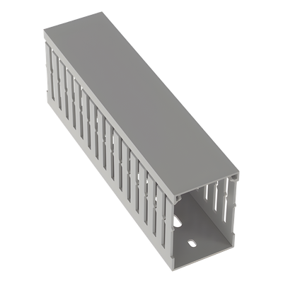PANDUIT MC50X75IG2 - Canaleta ranurada tipo F / 49.5 mm ancho / 72.4 mm alto / 2 m largo / 6.56 ft / PVC libre de plomo / Grado UL94V-0 | SIERRA STORE