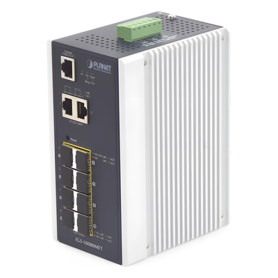 Switch Industrial Administrable L2+ / 8 Puertos SFP 1G / 2 Puertos TP Gigabit / 2 Puertos SFP 2.5G / -40 a 75°C / IP30 | SIERRA STORE