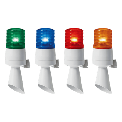 Torreta LED con Buzzer / 60 mm / Rojo / 24 VCD / 95 dB / Destello Fijo y Destellante | SIERRA STORE