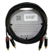 Cable 2 RCA x 2 RCA / Conectores Negros / Diferenciador Color Blanco y Rojo / 3 m (9.84 ft) | SIERRA STORE