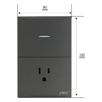 Placa con Interruptor y Toma Corriente / 127 V / 60 Hz / 10-15 A | SIERRA STORE