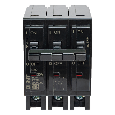 MCB - Interruptor Termomagnético Enchufable, Serie: B2Q, 3P, 30A, 240V (SKU:1002297) | SIERRA STORE