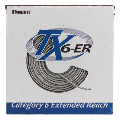 PANDUIT PUR6C2204IG-CE - Cable UTP Cat6 / 22 AWG / CMR Riser / 305 m (1000 ft) / Rango Extendido 150 m / 250 MHz / Gris | SIERRA STORE