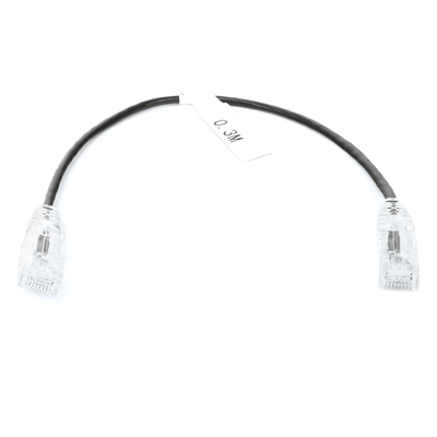 LINKEDPRO BY EPCOM LP-UT6-030-BK-28 - Cable de Parcheo Slim UTP Cat6 / 30 cm (0.98 ft) / 28 AWG / 1 Gbps+ / RJ45 / IEEE 802.3ab | SIERRA STORE
