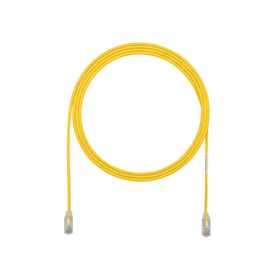 PANDUIT UTP28SP15YL - Cable de Parcheo UTP / Cat6 / 28AWG / 4.57 m (15 pies) / Amarillo / Diámetro 3.8 mm / PoE++ / -10 a 75°C | SIERRA STORE