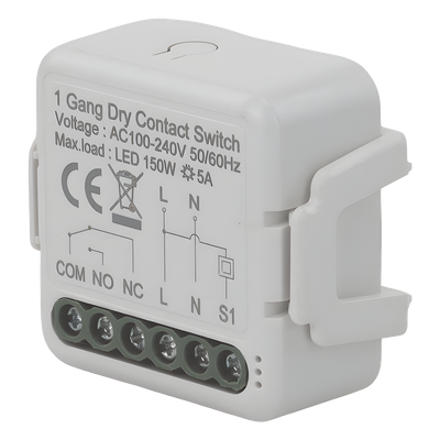 Módulo Switch Relé / Contacto Seco / 100-240V CA / 5A / 150W LED / ZigBee | SIERRA STORE