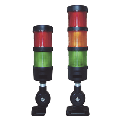 Torre LED Indicadora de Estado / 3 Niveles Rojo-Ámbar-Verde / Buzzer 85 dB / 110-240 VCA / IP53 / Montaje Ajustable 60 mm | SIERRA STORE