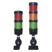 Torre LED Indicadora de Estado / 3 Niveles Rojo-Ámbar-Verde / Buzzer 85 dB / 110-240 VCA / IP53 / Montaje Ajustable 60 mm | SIERRA STORE