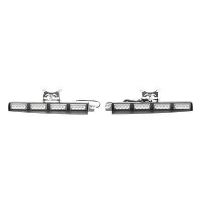 Luz de Visera LED / 32 LEDs de 3W / 22 Patrones Configurables / 96W / 12 VCC / Interior Rojo/Azul | SIERRA STORE